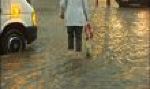 Orage: inondations place Saint Lambert